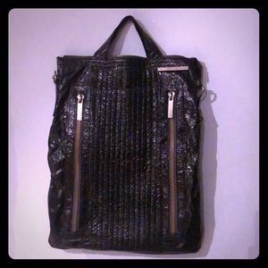 Matt and NAT Japanese paper black purse